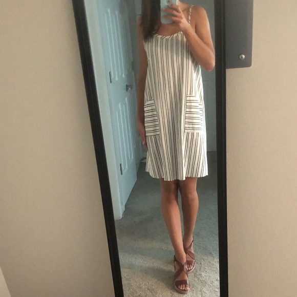 Cotton Striped Dress with Pockets - Picture 2 of 5